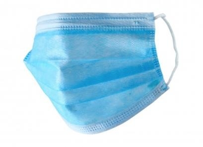 Fluid Resistant Three Layer Antiviral Disposable Breathing Mask