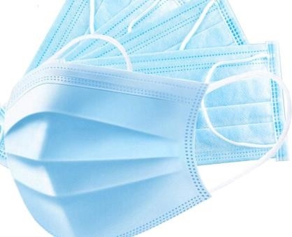 Blue 3 Ply Non Woven Earloop Disposable Mask