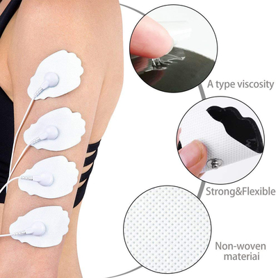 Custom Snap Non-woven Tens Unit Adhesive Electrodes Pads For Back Massage